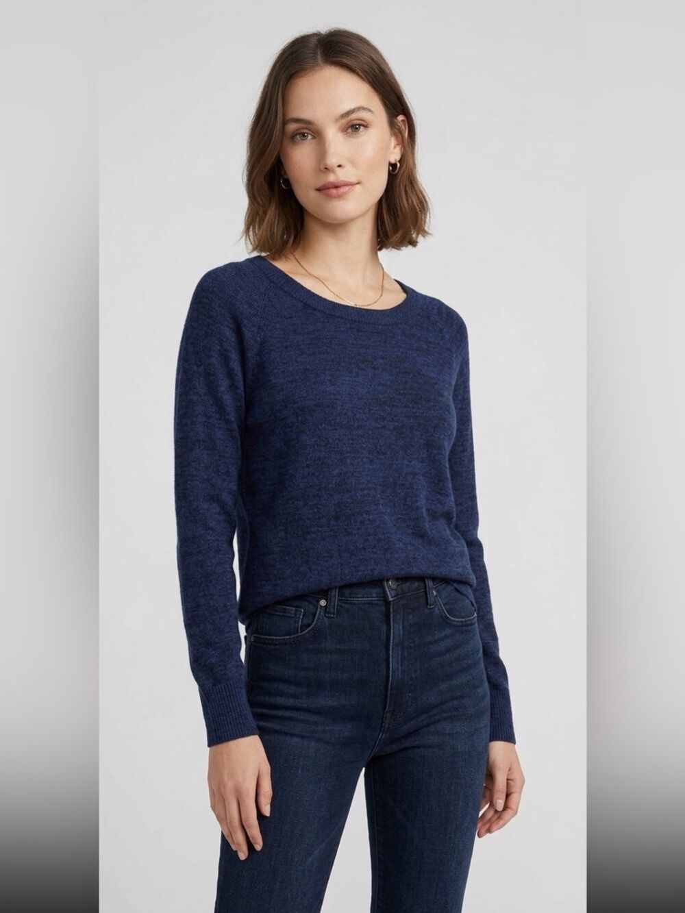 Talula Navy Knit Pullover Cashmere Blend size S